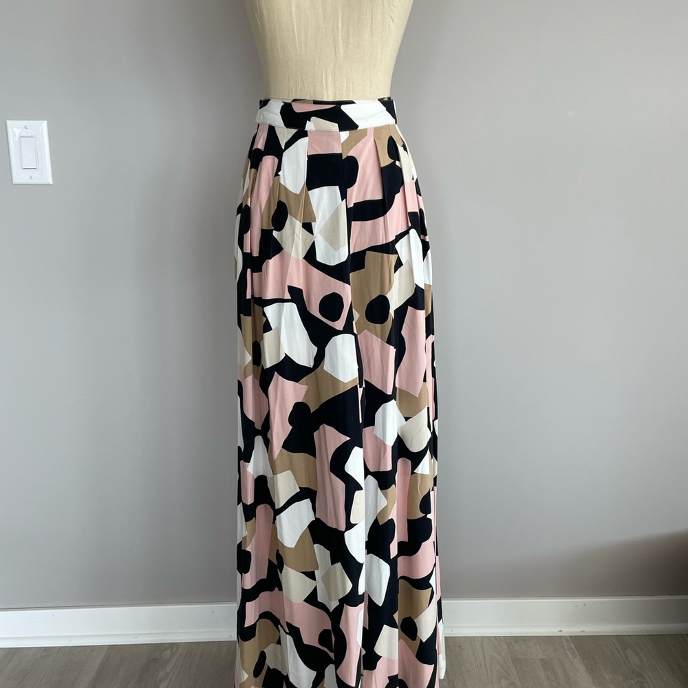 Anthropologie Wide Leg Abstract Trousers